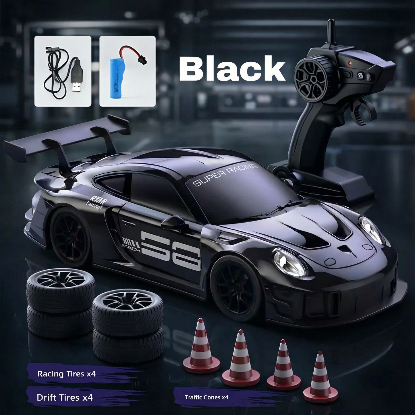 RC Racing Car with Smooth Drift